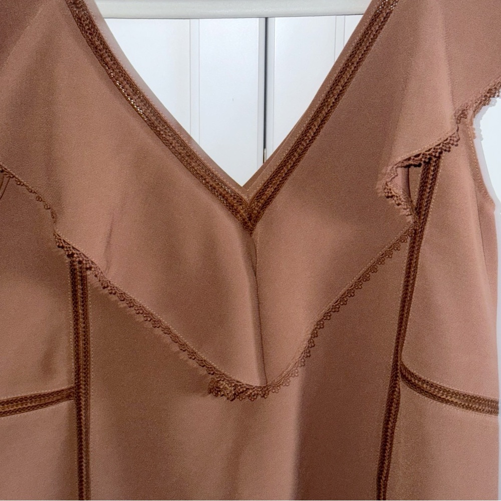 Sezane Brown Ruffle Blouse - Picture 5 of 11